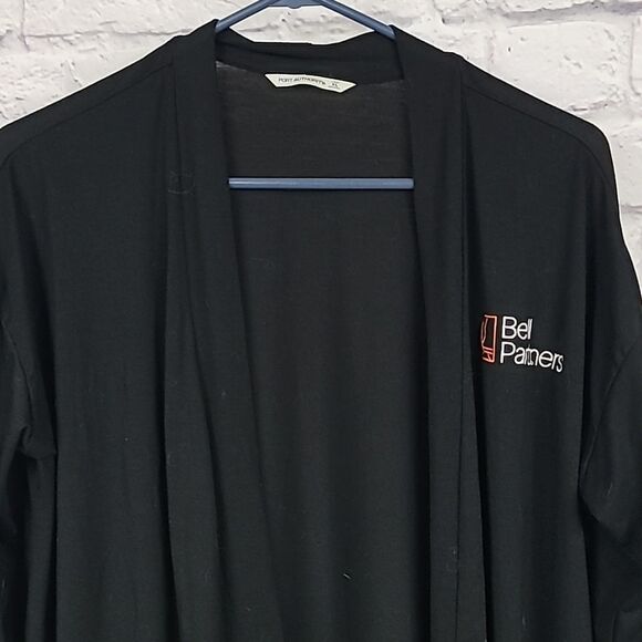 Women's Black Longline Soft Knit Cardigan Long Sleeve XL Casual Open Front - Picture 2 of 5